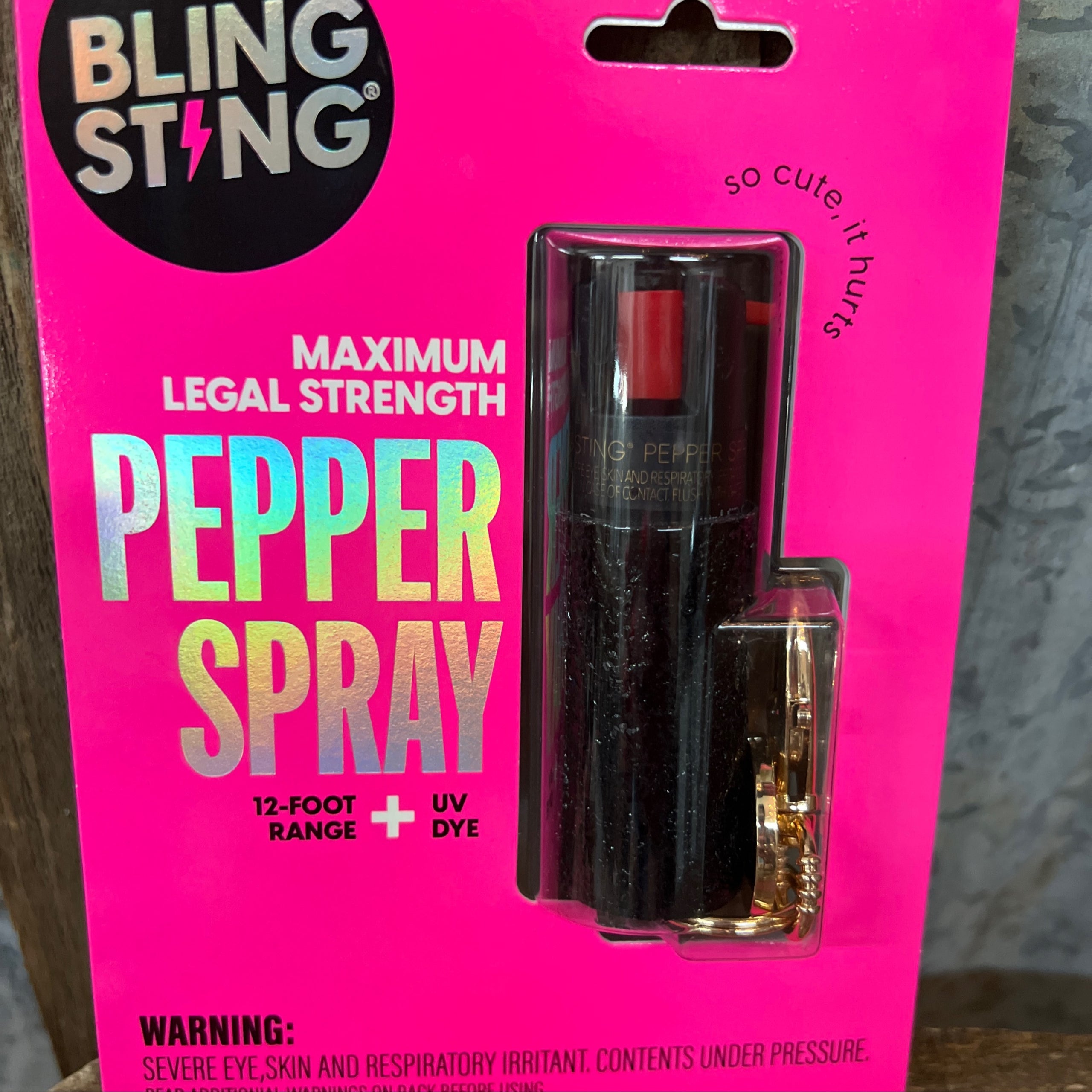 Black Glitter Pepper Spray